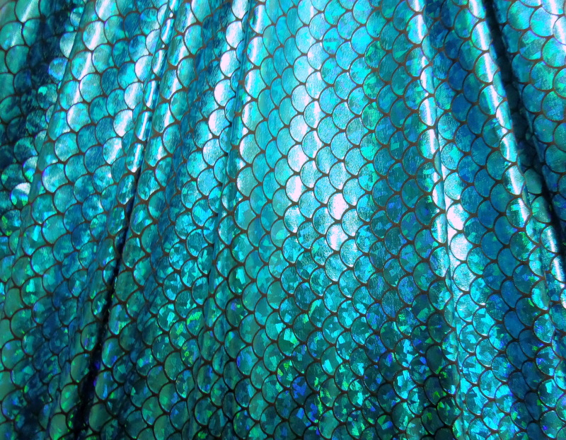 11.Turquoise Fish Scale Hologram Foil